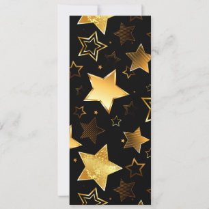 Seamless pattern with Golden Stars Invitation