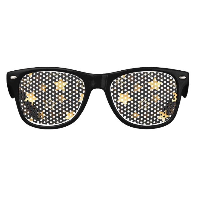 Seamless pattern with Golden Stars Kids Sunglasses (Front)