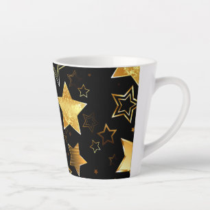 Seamless pattern with Golden Stars Latte Mug