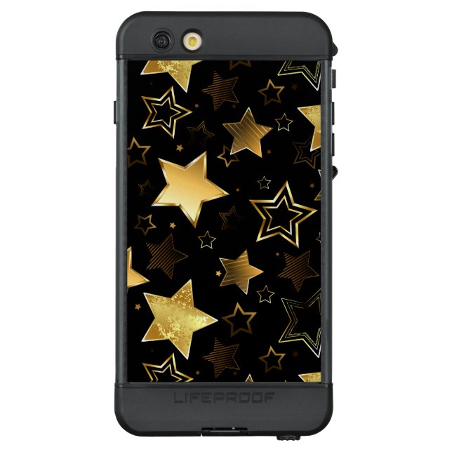 Seamless pattern with Golden Stars LifeProof iPhone Case (Back)