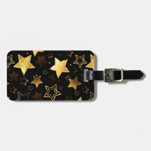 Seamless pattern with Golden Stars Luggage Tag