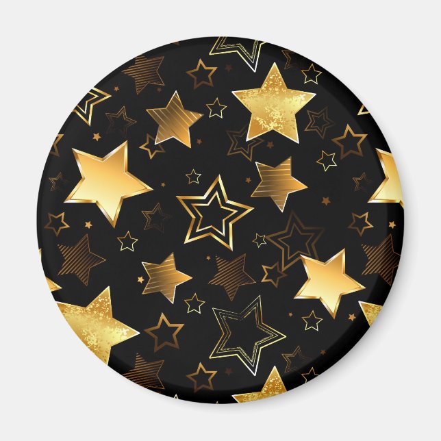 Seamless pattern with Golden Stars Magnet (Front)