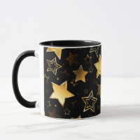 Seamless pattern with Golden Stars