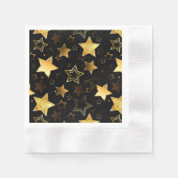 Seamless pattern with Golden Stars