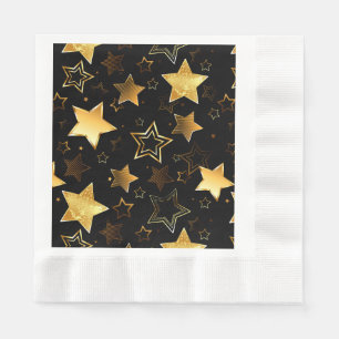 Seamless pattern with Golden Stars Napkin