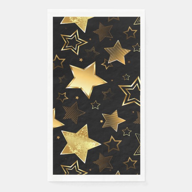 Seamless pattern with Golden Stars Napkin (Front)