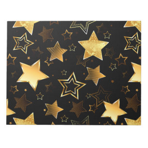Seamless pattern with Golden Stars Notepad
