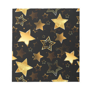 Seamless pattern with Golden Stars Notepad