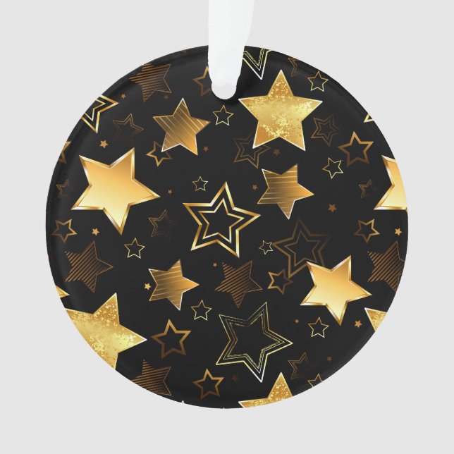 Seamless pattern with Golden Stars Ornament (Front)