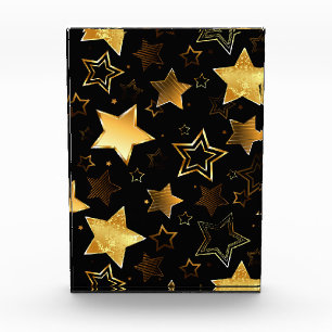 Seamless pattern with Golden Stars Photo Block