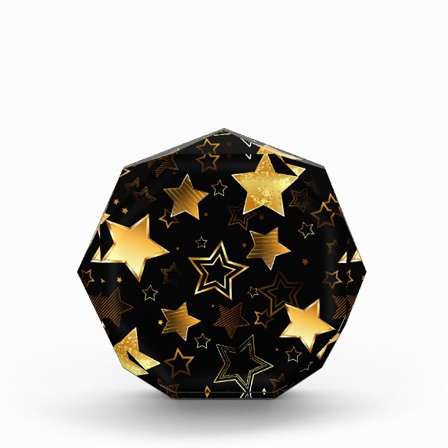 Seamless pattern with Golden Stars Photo Block (Front)