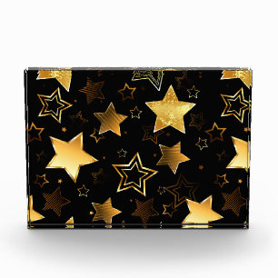 Seamless pattern with Golden Stars Photo Block