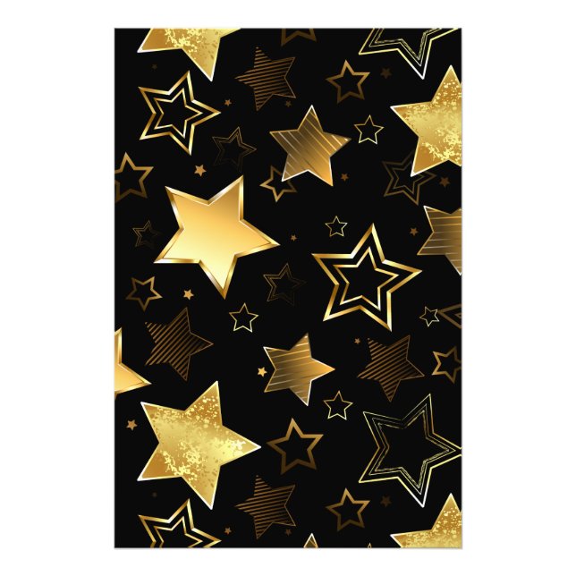 Seamless pattern with Golden Stars Photo Print (Front)