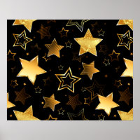 Seamless pattern with Golden Stars