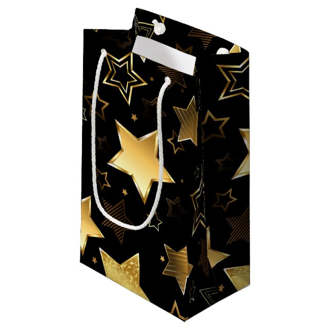 Seamless pattern with Golden Stars Small Gift Bag (Front Angled)
