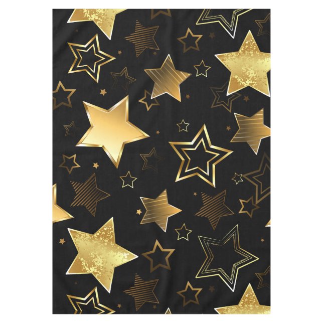 Seamless pattern with Golden Stars Tablecloth (Front)