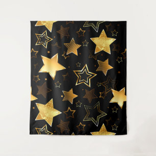 Seamless pattern with Golden Stars Tapestry