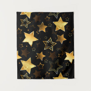 Seamless pattern with Golden Stars Tapestry