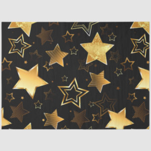 Seamless pattern with Golden Stars Tissue Paper