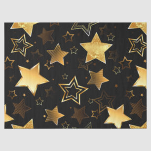 Seamless pattern with Golden Stars Tissue Paper