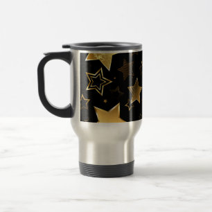 Seamless pattern with Golden Stars Travel Mug