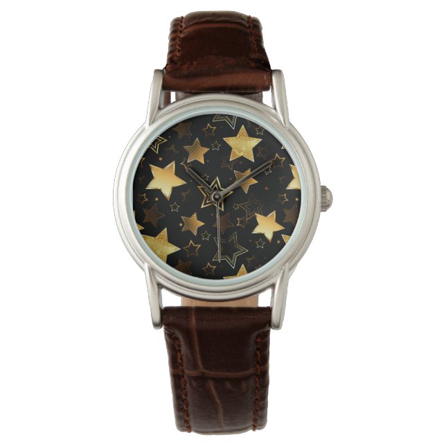 Seamless pattern with Golden Stars Watch (Front)