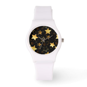Seamless pattern with Golden Stars Watch