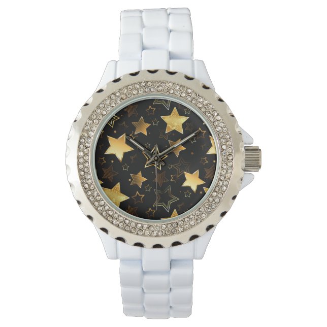 Seamless pattern with Golden Stars Watch (Front)