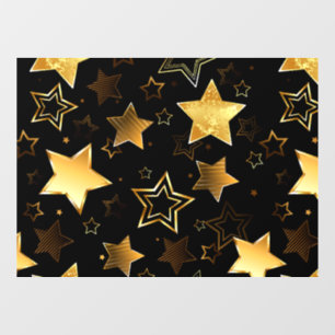Seamless pattern with Golden Stars Window Cling