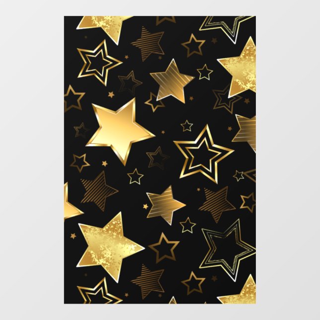 Seamless pattern with Golden Stars Window Cling (Sheet)