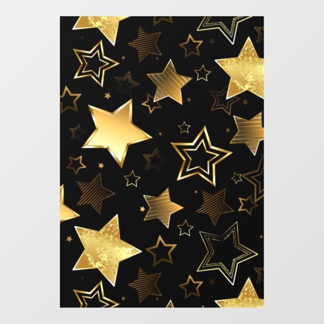 Seamless pattern with Golden Stars Window Cling (Sheet)