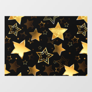 Seamless pattern with Golden Stars Window Cling