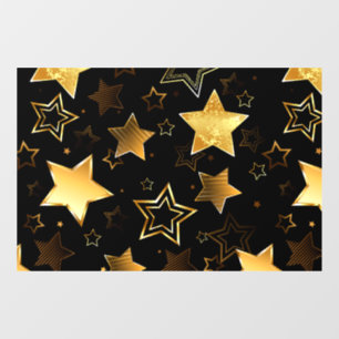 Seamless pattern with Golden Stars Window Cling