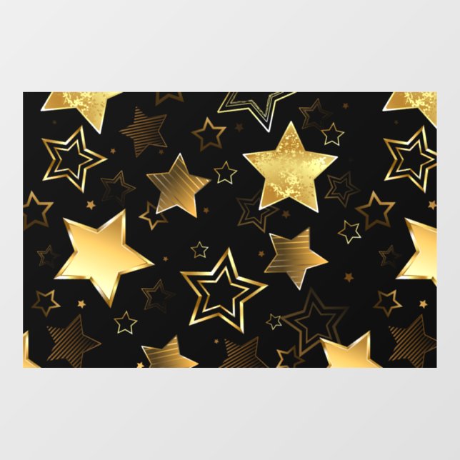 Seamless pattern with Golden Stars Window Cling (Sheet)