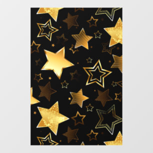 Seamless pattern with Golden Stars Window Cling