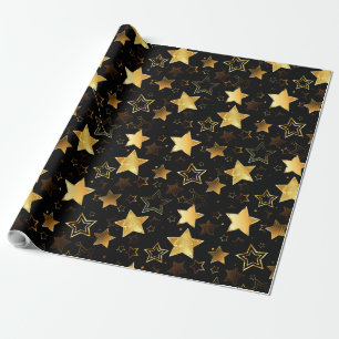 Seamless pattern with Golden Stars Wrapping Paper