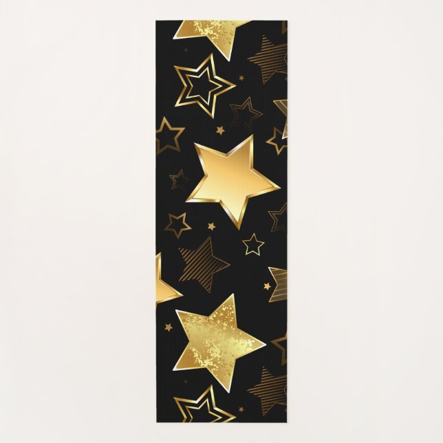 Seamless pattern with Golden Stars Yoga Mat (Front)