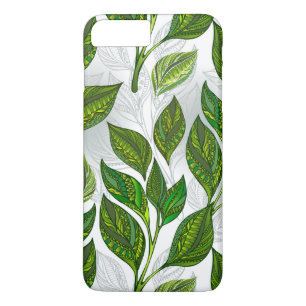 Seamless Pattern with Green Tea Leaves iPhone 8 Plus/7 Plus Case