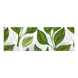 Seamless Pattern with Green Tea Leaves Photo Print