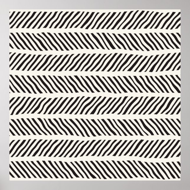 Seamless pattern with hand drawn brush strokes. In Poster (Front)