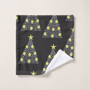 Seamless pattern with hand drawn Christmas trees i Wash Cloth