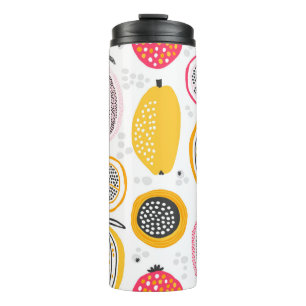 Seamless pattern with hand drawn exotic fruits. Ab Thermal Tumbler