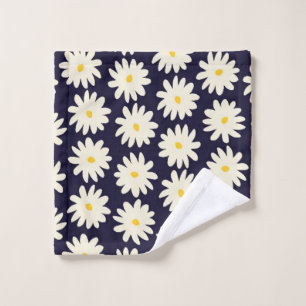 Seamless pattern with hand drawn flowers in cream wash cloth