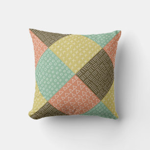 seamless pattern with hand drawn hipster backgrou cushion