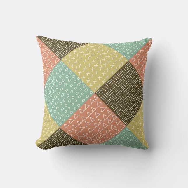  seamless pattern with hand drawn hipster backgrou cushion (Front)