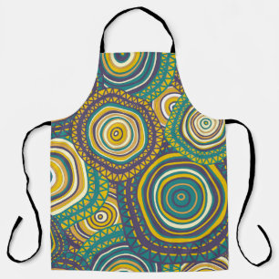 Seamless pattern with hand drawn ornamental circle apron