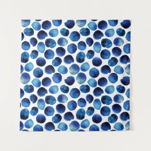 Seamless pattern with hand drawn watercolor stripe tapestry (Front)