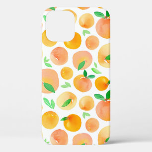 Seamless pattern with hand painted watercolor peac iPhone 12 case