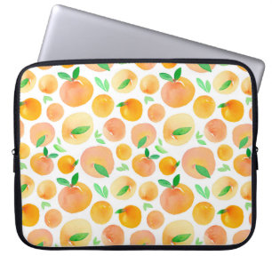 Seamless pattern with hand painted watercolor peac laptop sleeve