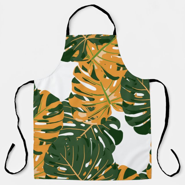 Seamless Pattern with Hawaiian Rainforest. Retro C Apron (Front)
